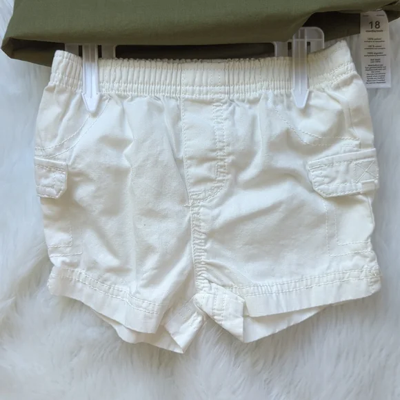 Carter's 2-Piece Embroidered Top and Cargo Shorts Set - Picture 4 of 5